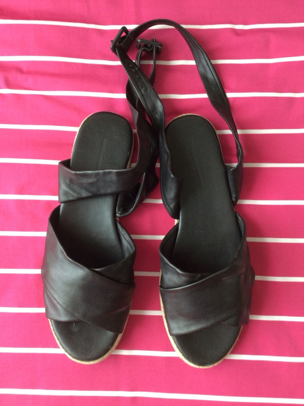Soft Leather Black Slide Sandals